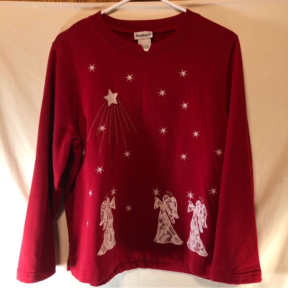 Bon Worth women’s red Christmas sweatshirt SP